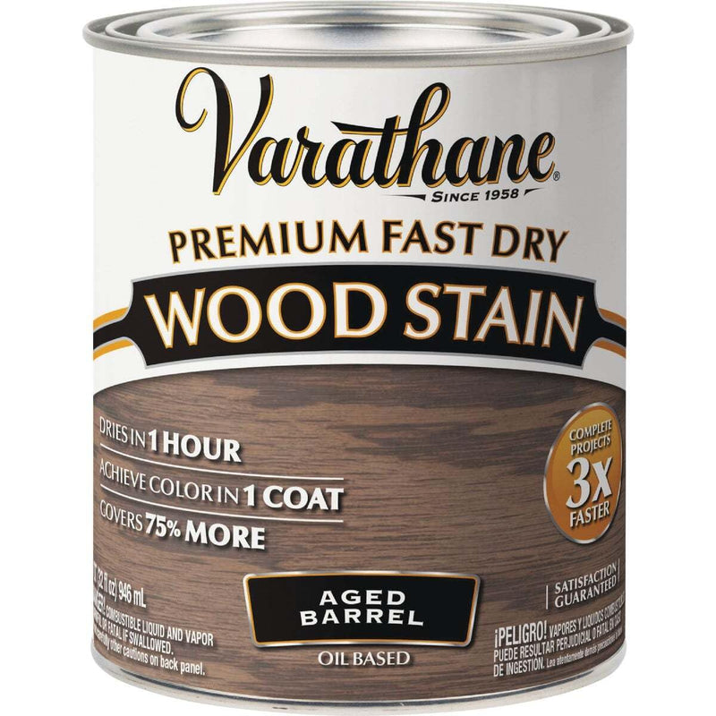 Rust-Oleum Varathane Premium Fast Dry Interior Oil-Base Aged Barrel Wood Stain - 1 qt.