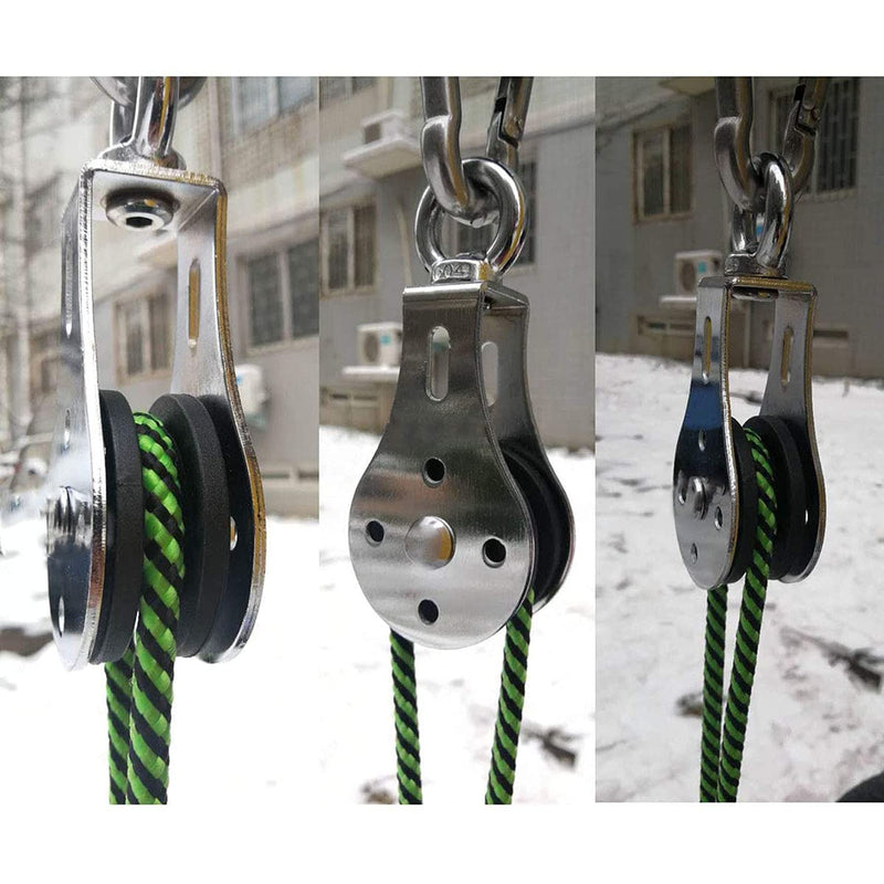 Lifting Pulley System for Gym, 360 Degree Rotation Quiet Pulley, Steel Cable Rope Lifting Pulley Block, Load Bearing 661lbs (1 Pcs)