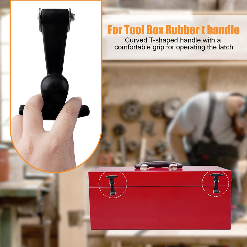 Rubber Bonnet Latch Flexible,T-Handle hasp Rubber Flexible with Brackets for Tool Box Vehicle Engine Bonnet Latch Rubber Hood Latch - NewNest Australia