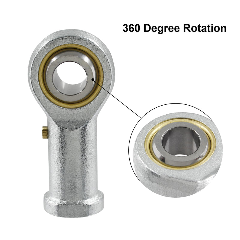 Biaungdo 2 Pcs 304 Stainless Steel PHSB8 Rod End Bearing, 1/2 x 1/2-20 Female Right Hand Heim Joint Rod End Bearing with Jam Nut