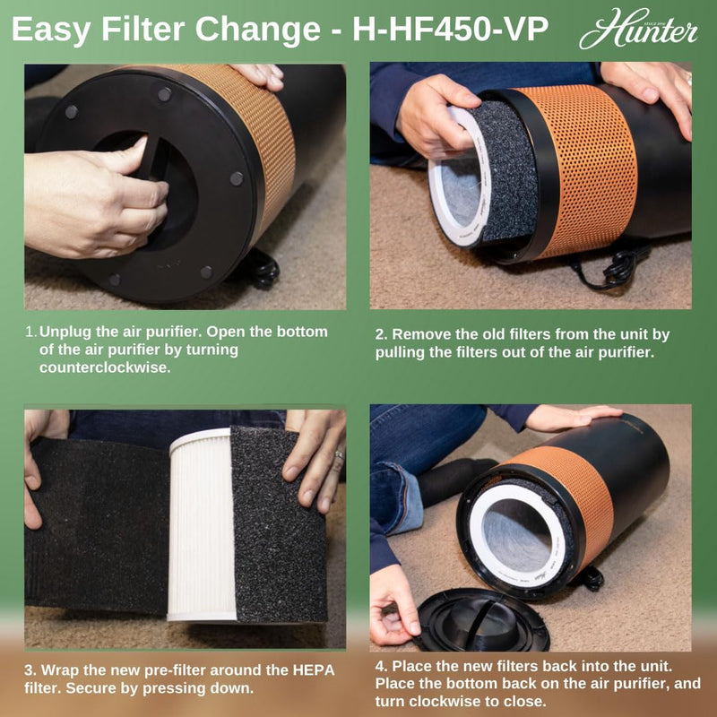 Hunter H-HF450-VP Filter Value Pack with EcoSilver Pre-Filter for HP450UV