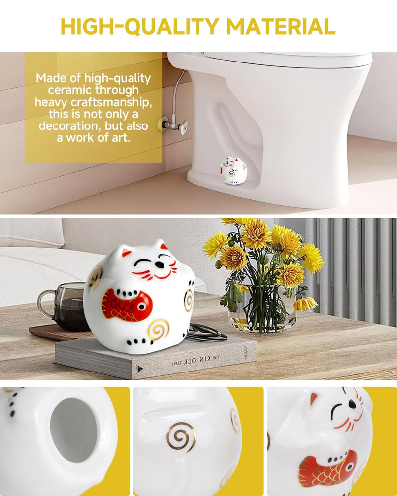 (2-pack) Ceramic toilet bolt cover decorative caps Interesting screw caps and floor bolt replacement accessories Suitable for home decoration ornaments in bathrooms, living rooms and other scenes