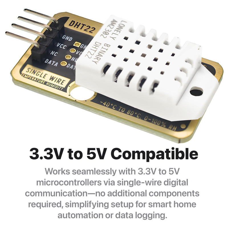 6pcs DHT22 DHT11 Gold Edition Digital Temperature Humidity Sensor Set AM2302 Weather Station Monitor for Arduino ESP32 S3 Raspberry Pi Project
