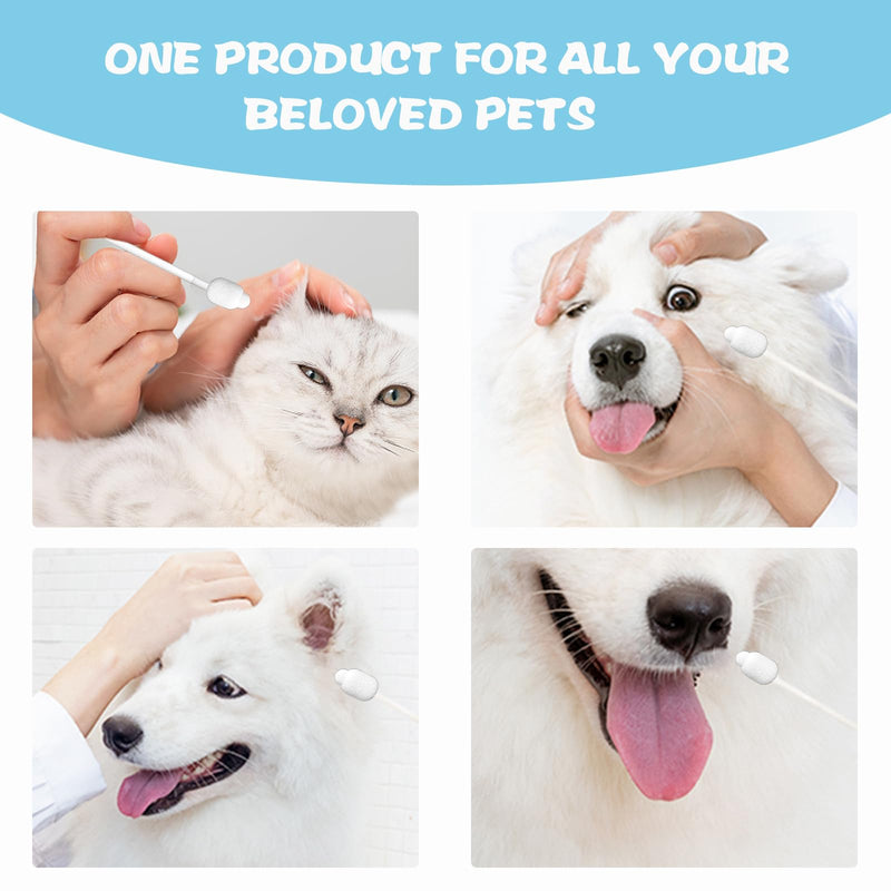 Dog ear cleaner, Dog ear infection treatment,Gourd-shaped cotton swabs designed specifically for cats and dogs, Reducing the risk of injuring the ear canal, for a safer and more reassuring use. - PawsPlanet Australia