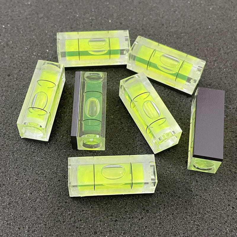 6Pcs Magnetic Small Bubble Level 10x10x29mm Mini Square Bubble Spirit Levels Leveling Tools Length 29mm