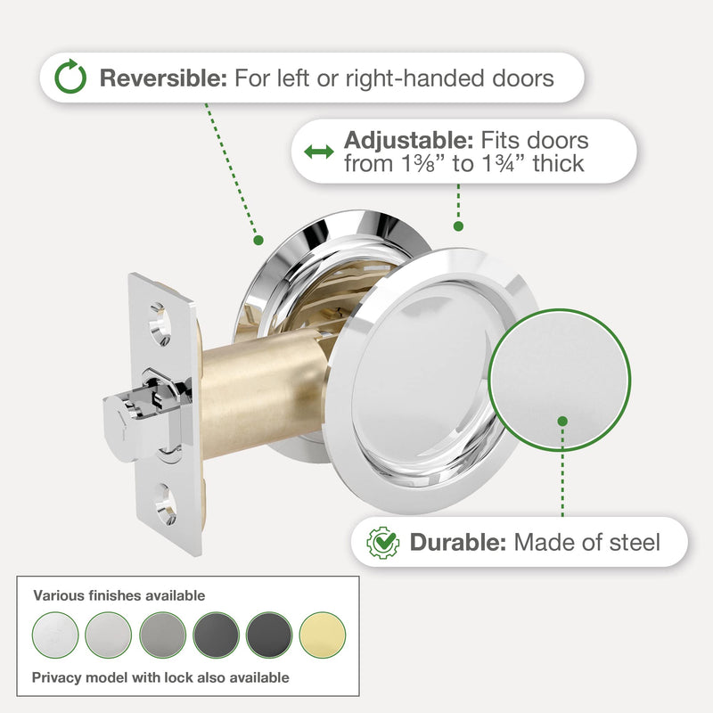 Richelieu Hardware 17RORB42 Onward Round Pocket Door Privacy Pull, Oil-Rubbed Bronze Oil Rubbed Bronze