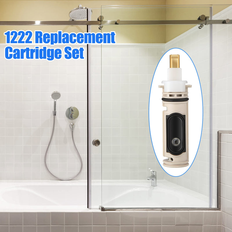 Enhon 1222 Replacement Cartridge Compatible with Moen with Puller, Tub Shower Cartridge Replacement Kit for One Handle Posi-temp Faucet (1 Set) 1