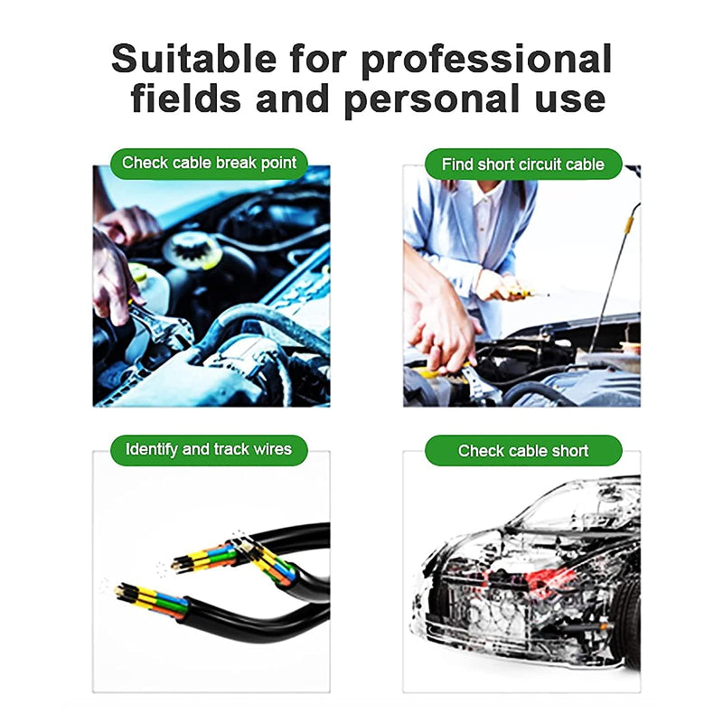 Automotive Short and Open Finder Circuit Tester, Car Circuit Breaker Finder DC 6-24V Wire Tracer Electrical Adjustable Short Detector Diagnostic Test Tool with Power Probe for Vehicle Repair