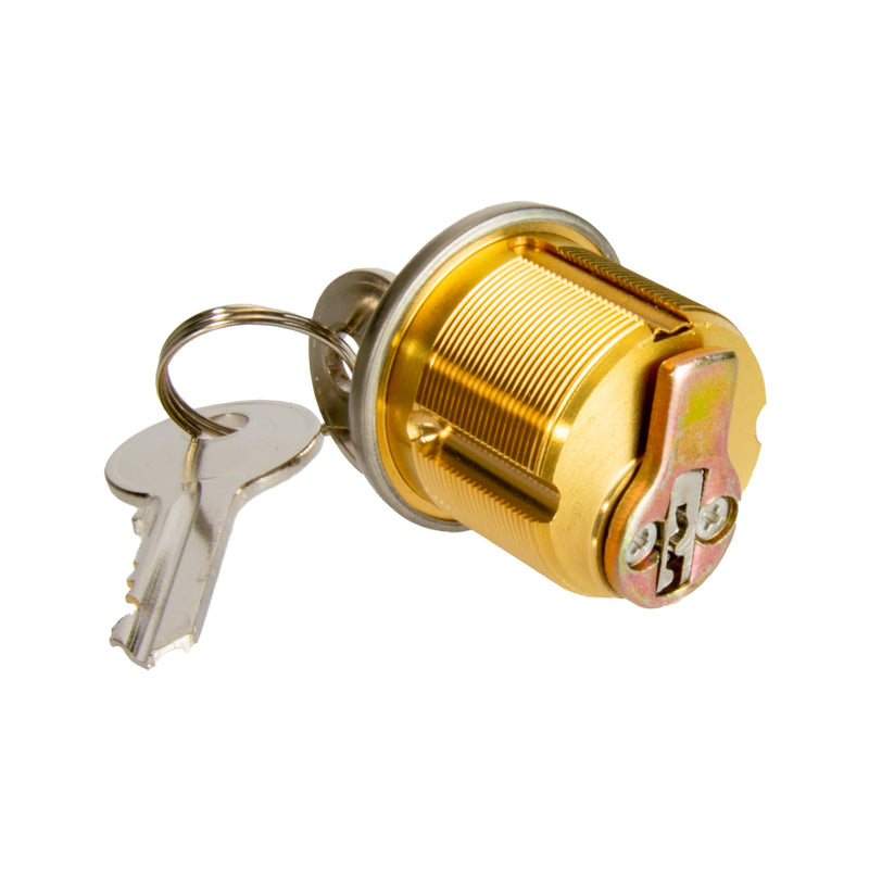 Mortise Cylinder, Solid Brass with Nickel Plated End Cap, Precision 5 Pin ANSI Cylinder, Yale Equivalent Keyway, Keyed Alike Options, Includes Two Keys & Yale Equivalent Cam for Mortise Locksets KA 5 Mortise Cylinder