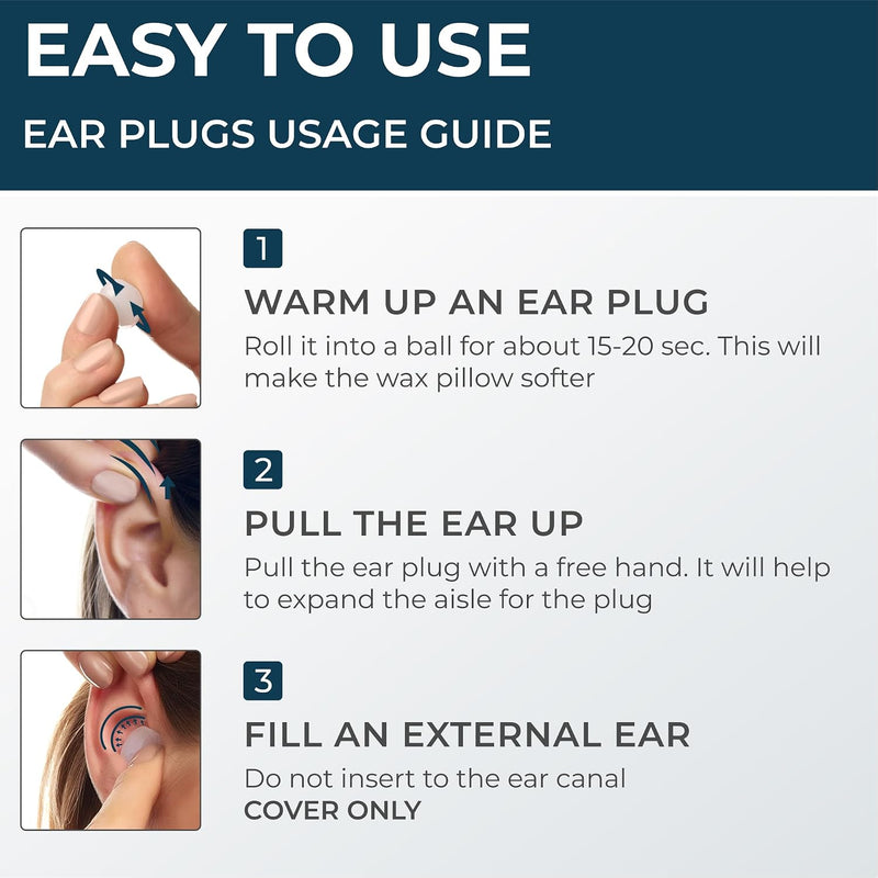 Waterproof Swimming EarPlugs for Adults, Soft Silicone Swim Earplugs, Ear Plugs for Surfing Diving Showering Snorkeling - Keep Water Out and Ear Protection Blue - NewNest Australia