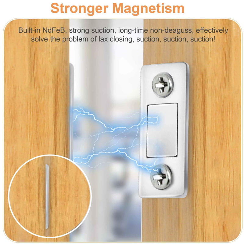 Cabinet Magnetic Catch 6 Pack Ultra Thin Cabinet Door Magnetic Catch with Screws Drawer Magnet Latch Magnetic Closures for Sliding Door Closure Kitchen Closet Closer