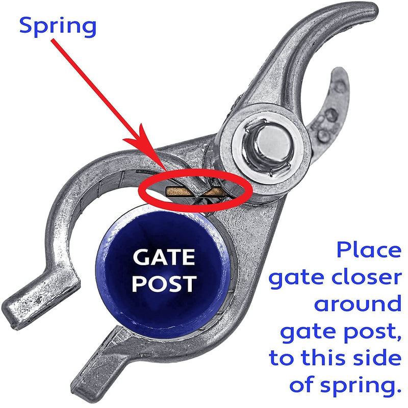 1-7/8" (2") x 1-3/8" Durable Chain Link Spring Loaded Gate Closer. 1-7/8" x 1-3/8" Each