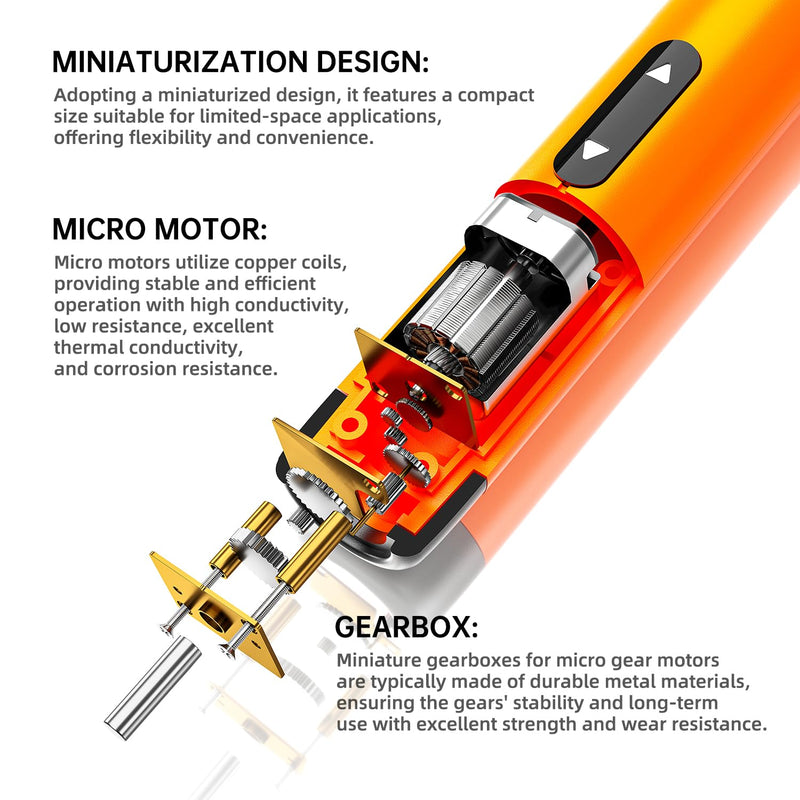 Electric Screwdriver, Precision Screwdriver Set, 88-in-1 Magnetic Bits, Magnetic Storage, 5 Torque Settings, Mini 3.7V Power Screwdriver Repair Tool Kit for PC RC Electronic - ORANGE 88 ORANGE