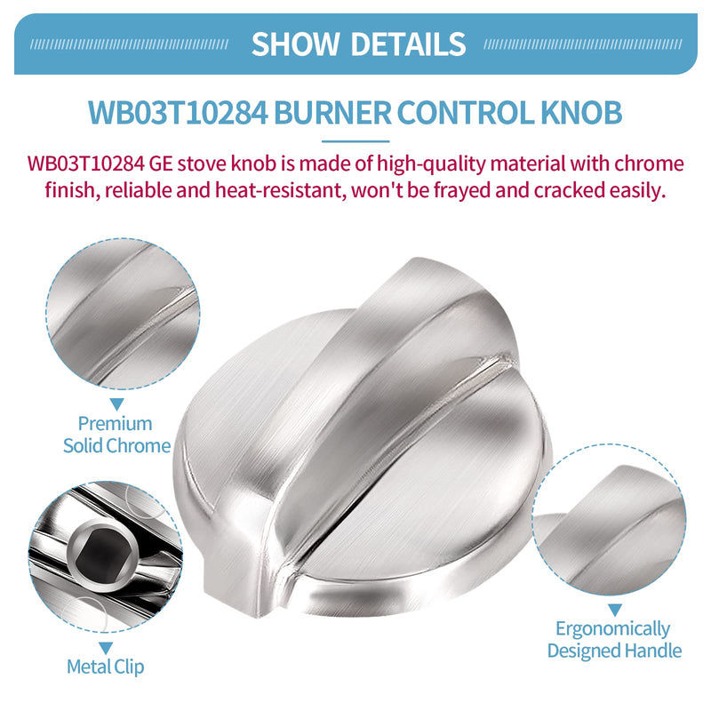 5 Pack WB03T10284 ge Appliance knob Burner Control Knobs 191d5100 ge knob ge Replacement Stove knobs Infinite GE Electric Range/Stove/Oven Replaces 1373043 AP4346312 AH2321076 EAP2321076 PS2321076