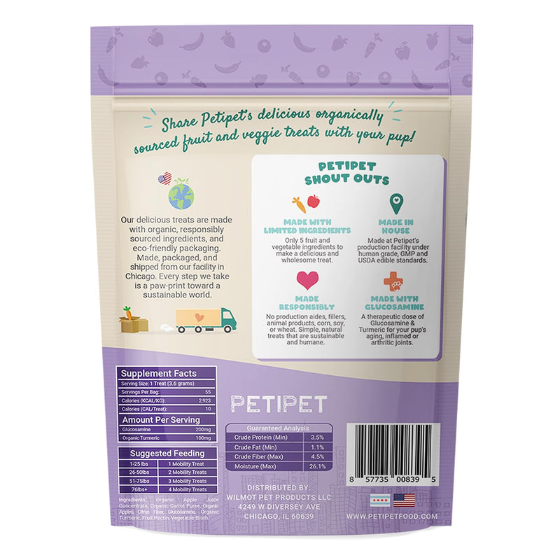 Hip and Joint Supplement for Dogs - Glucosamine and Tumeric Treats - Anti-Inflammatory Chews for Joint Health Support, Arthritis, Pain Relief - For Large and Small Breeds, Senior Dogs, Puppies 200 grams - PawsPlanet Australia