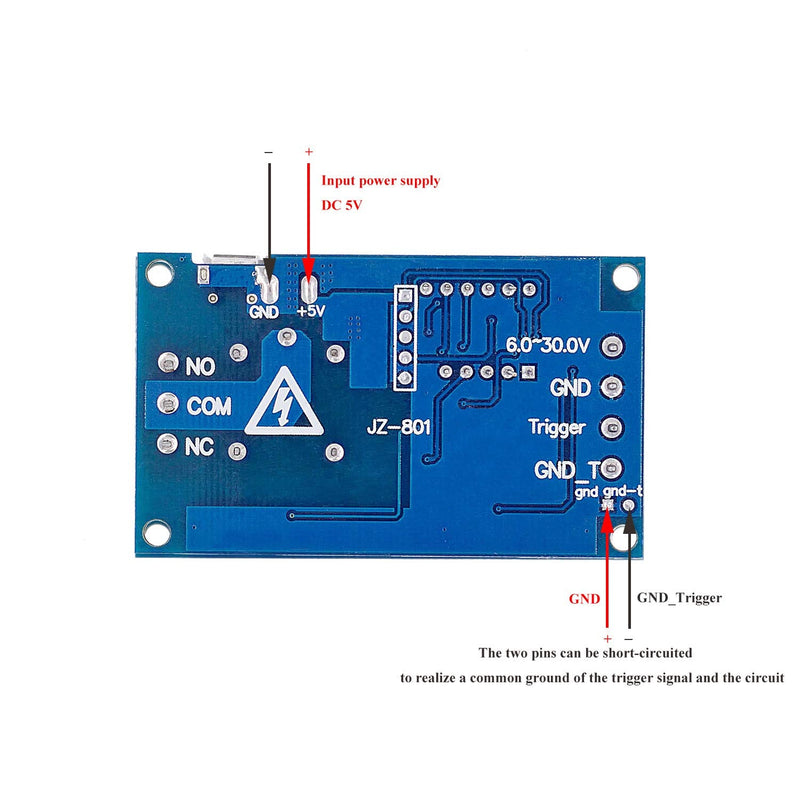 [2 Pack] DC 6-30V Timer Relay Programmable Delay Relay Module Cycle Timer with LED Display / 5V Micro USB, Smart Home Controller