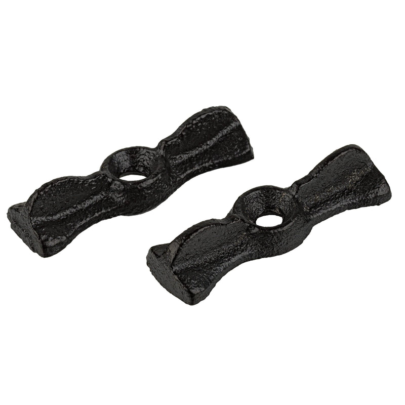 Old Style Cast Iron Turn Button Door Catch | 1 7/8" x 9/16" | for Flush Doors, Shutters, Drawers | Antique and Modern Furniture Hardware | UA-797-BK