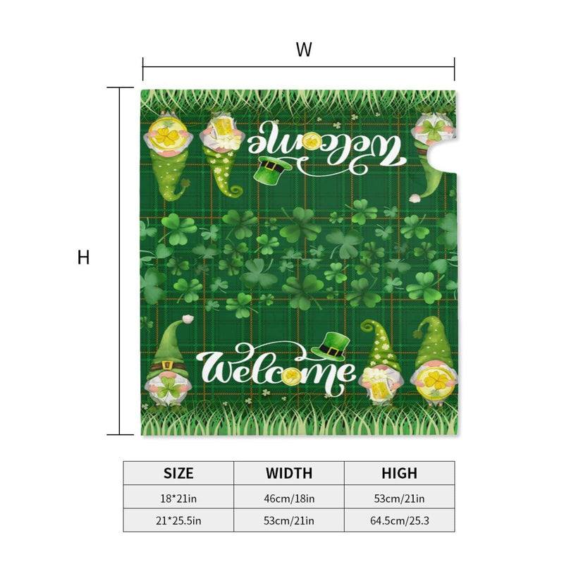 St. Patrick's Day Mailbox Cover,Waterproof Green Leprechauns Hat Shamrock Coin Beer Letter Post Box Cover Wrap Decoration Welcome Home Garden Outdoor 21''Lx18''W St. Patrick's Day 21x18 inch