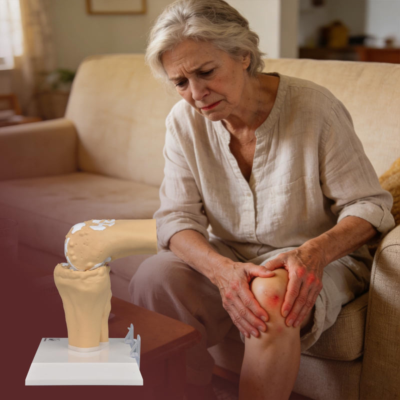 1:1 Osteoarthritis Knee Model for Orthopedic Patient Education | Shows Knee Arthritis;Explains Cartilage Wear;Magnetic Demo Design;For Clinic Teaching;Patient Education Aid