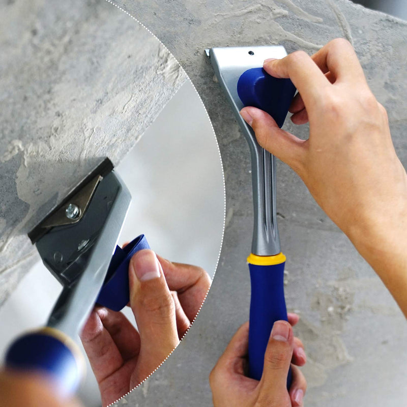 MANUFORE Paint Scraper with 2.5 Inch Double-edged Tungsten Steel Carbide Scraper with Extra 2 Blades 2.5in carbide scraper+2 blades