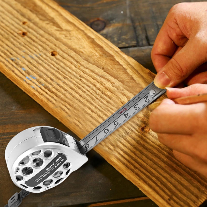 4 Pack Tape Measure 10 Feet/3 Meters, Small Tape Measure Retractable Metric Stainless Steel Measuring Tape Waterproof & Rustproof for Engineer Contractors 4
