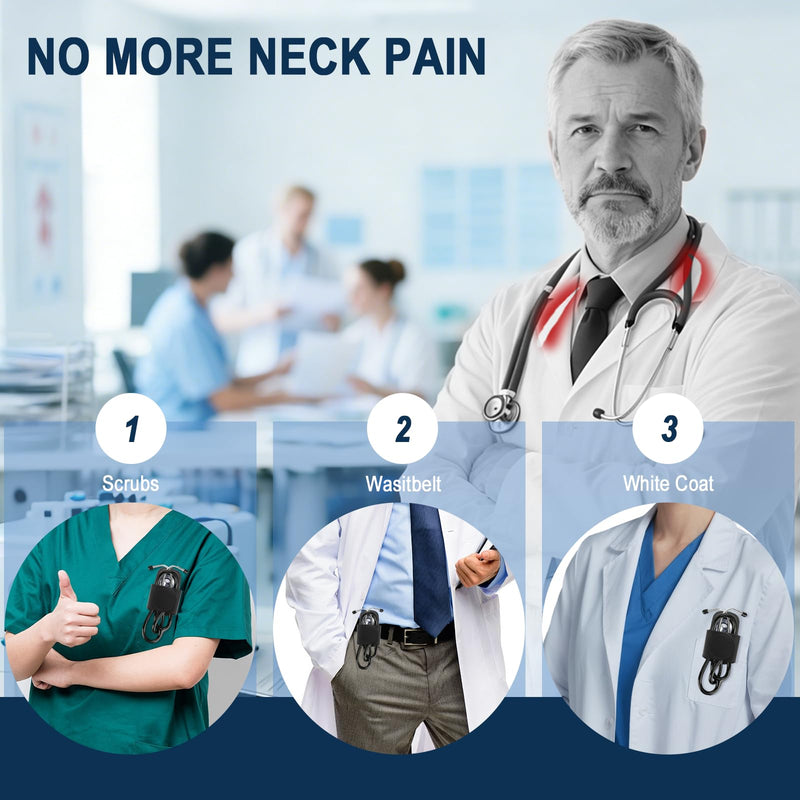 Stethoscope Holder Compatible with EKO,PU Leather | Lightweight,Medical Core 500 Digital Stethoscope Accessory for Physicians, Nurses & Students