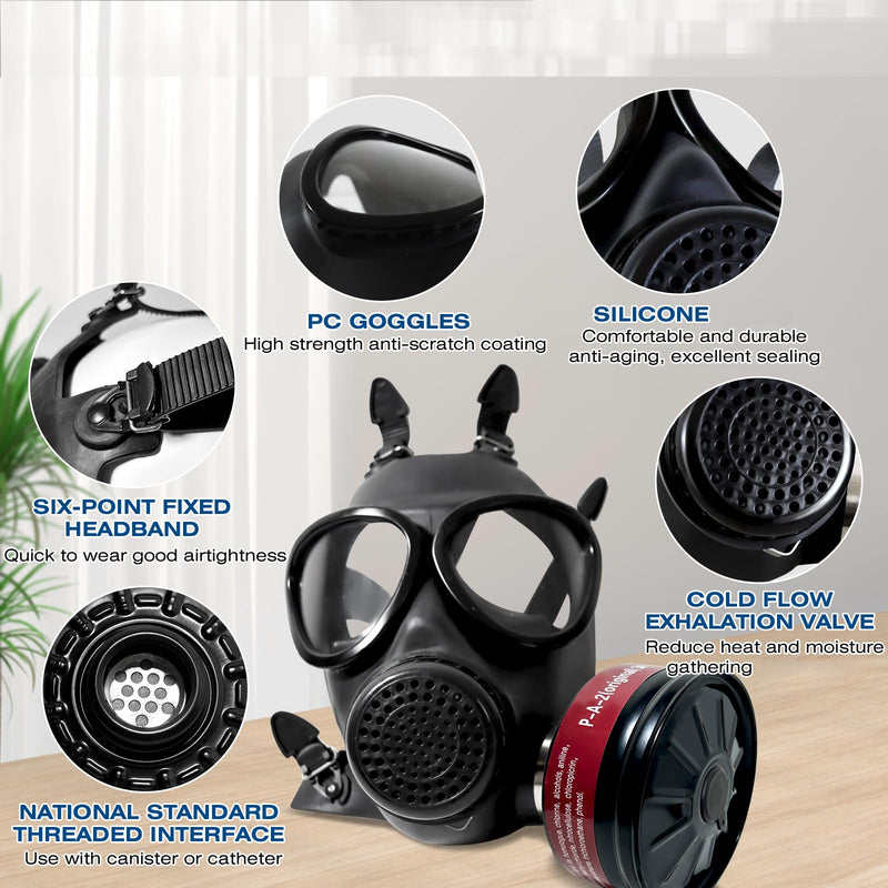 Reusable Full Face Cover Set,Used for Spray Paint,Chemical,Epoxy Resin,Industrial,Grinding and Other Work Protection