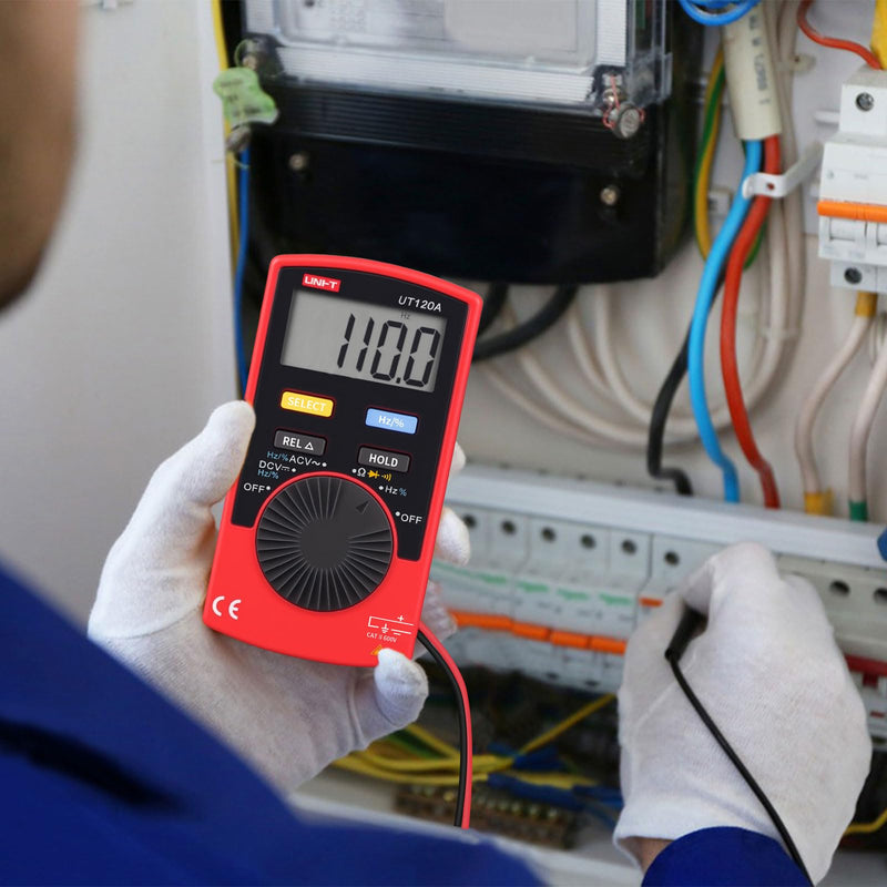 UNI-T UT120A Handheld Pocket Size Digital Multimeter AC/DC 600V Auto Range Continuity Buzzer Voltage Meters Testers UT120A - FBM