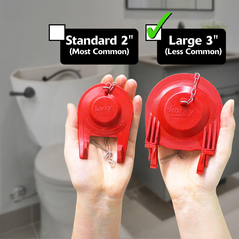Korky Complete Toilet Repair Kit - Size: Large 3-Inch - Fixes: Running, Noisy, No/Slow Refill, and No/Weak Flush Toilets - Easy to Install, 5010MP