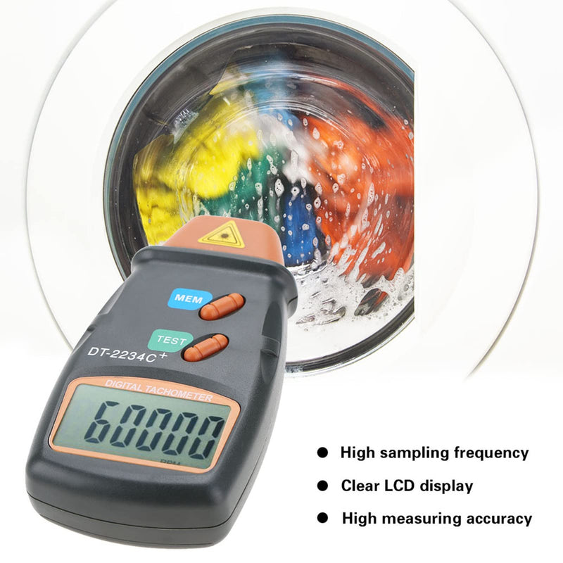 Digital Tachometer, Handheld Non LCD Photo Sensor Tachometer Mini RPM Tester Meter Gauge for Small Engines