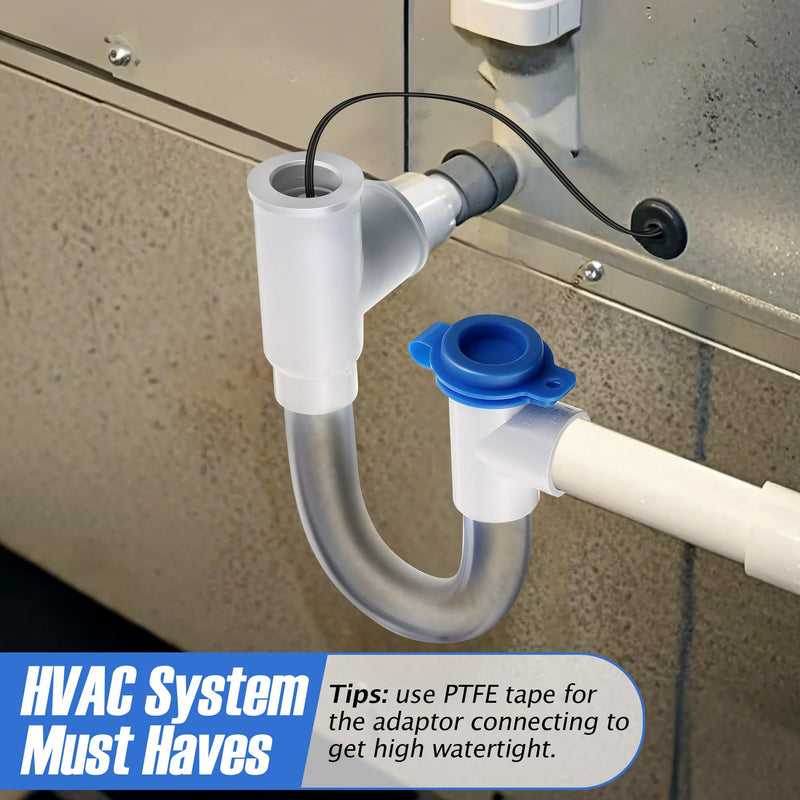 Feekoon 1 Pack 3/4" Condensate Trap with Built in Overflow Switch, White