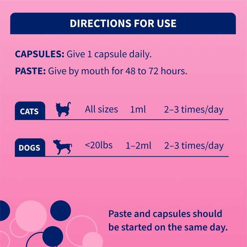 Nutramax Proviable Probiotics for Small Dogs and Cats, Diarrhea Support Kit, Digestive Health Supplement with Multiple Strains of Bacteria, Plus Prebiotics, Kaolin and Pectin, 15 ml Paste and 10 Capsules Small Dog/Cat (Under 20 lbs) - 15 ml (Pack of 10)