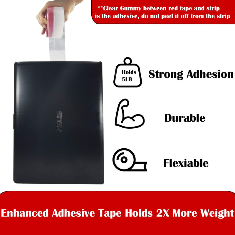 Weather Stripping Door Seal Strip Clear Silicone Draft Strip. Enhanced with Thicker Strip and Stronger Adhesive Tape Backing. (Transparent, 10M Total, 2 Packs)