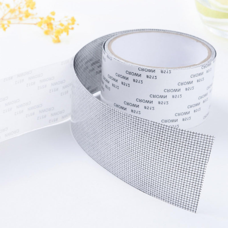 2024 New Strong Adhesive Screen Repair Tape, Screen Repair Kit Window Screen Repair Tape, Fiberglass Screen Tape Mesh Repair Suitable (5cm x 200cm) for mesh Doors and Windows Gray Grey