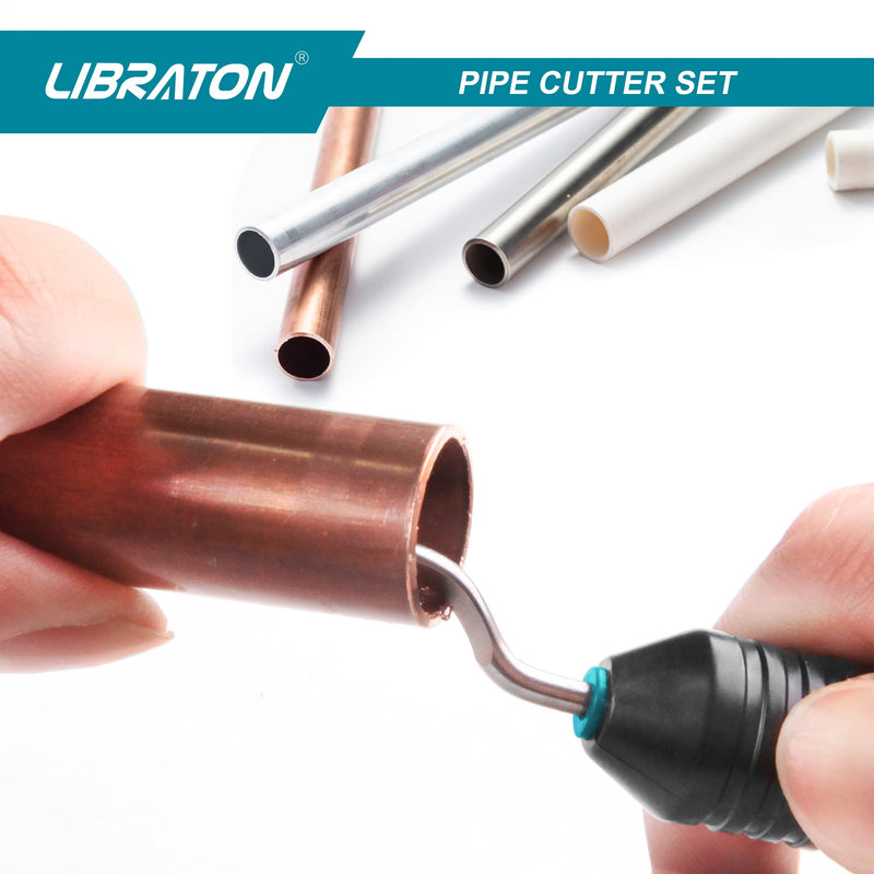 Libraton Pipe Cutter, Tubing Cutter, Copper Pipe Cutter, 5/32” to 1-1/4” Outer Diameter, Tube Cutter with Deburring Tool, Copper Cutter, Pipe Cutter Tool for Copper, and Thin Stainless Steel Tube 5/32" to 1-1/4"
