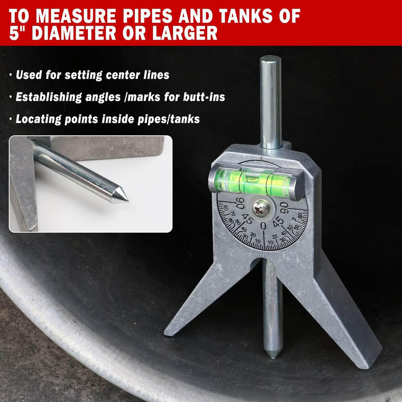 PNG Tools Professional Pipe Center Finder and Marker Tool, High Accuracy Positioning with Sturdy Aluminum Alloy, Essential Pipefitting Tool for Plumbers and HVAC Technicians