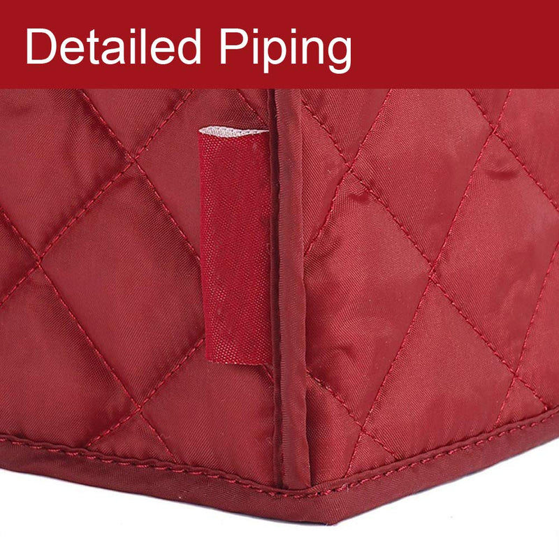 Toaster Cover 2 Slice,small Appliance Cover For Kitchen/Keep Toaster Free From Dust And Fingerprint (11.5w X 8d X 8h, Wine Red) Wine Red Toaster Cover 11.5" x 8" x 8"