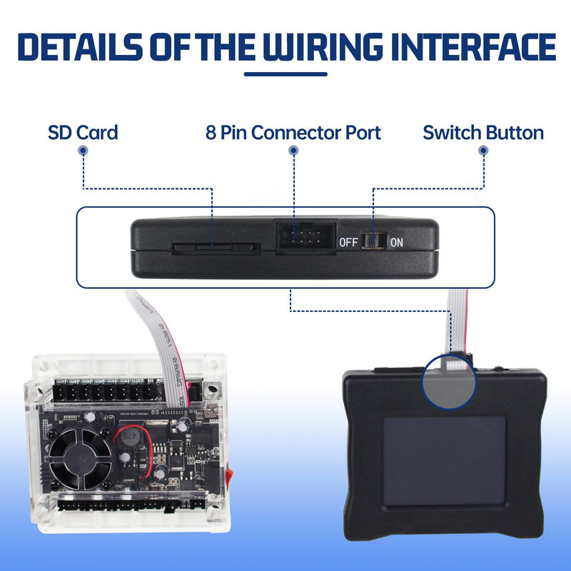 CNCTOPBAOS CNC Router GRBL Offline Controller,2.8" Touchscreen LCD Display Touch Screen Off-line Control Module For 3018-PRO,3018-PRO-MAX,3020 Plus,4540,3 Axis GRBL Milling Engraving Machine