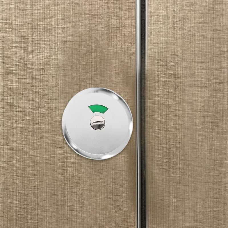 Hemobllo Bathroom Indicator Lock Stainless Steel Privacy Handle with Vacant Occupied Display Easy Install Door Latch for Public Toilet Partitions and Restrooms