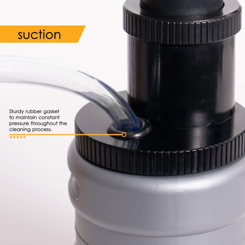 Quick-Connect Kegerator Beer Line Cleaning kit. Finally, Cleaning Your Lines is Simple! (Includes Cleaning Powder) - for Standard Kegs Standard w/4 Packs