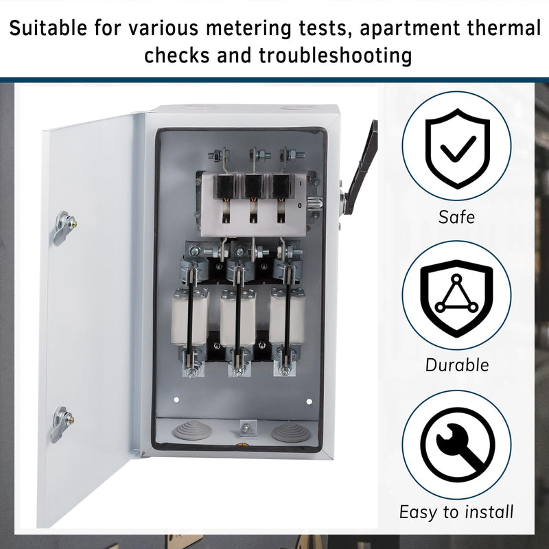 4 Pcs 200 Amp Meter Socket Jumper Assembly Bypass Jumper Bus Electrical Meter Base Jumper Link Standard 2-1/4'' Handles Strong Insulation for Testing Circuit Security 4