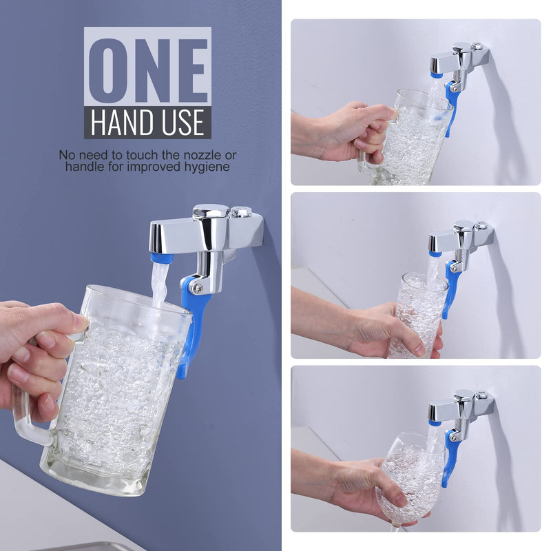 Glass Filler Faucet Wall Mount: iVIGA Push-Back Water Bottle Filling Station - Brass Glass Filling Station Water Filler Faucet for Bar Cafe Hotel Kitchen - Male Inlet No Flange