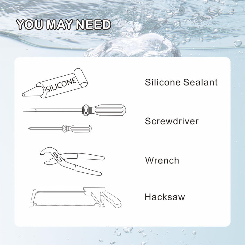 Tubular Bath Tub Drain Kit 1-1/2" with Brushed Tip-Toe Bathtub Drain Stopper, Welsan Touch-Toe Bath Plug Waste and Overflow Face Plate, PVC Plastic Pipe (Brushed Nickel)