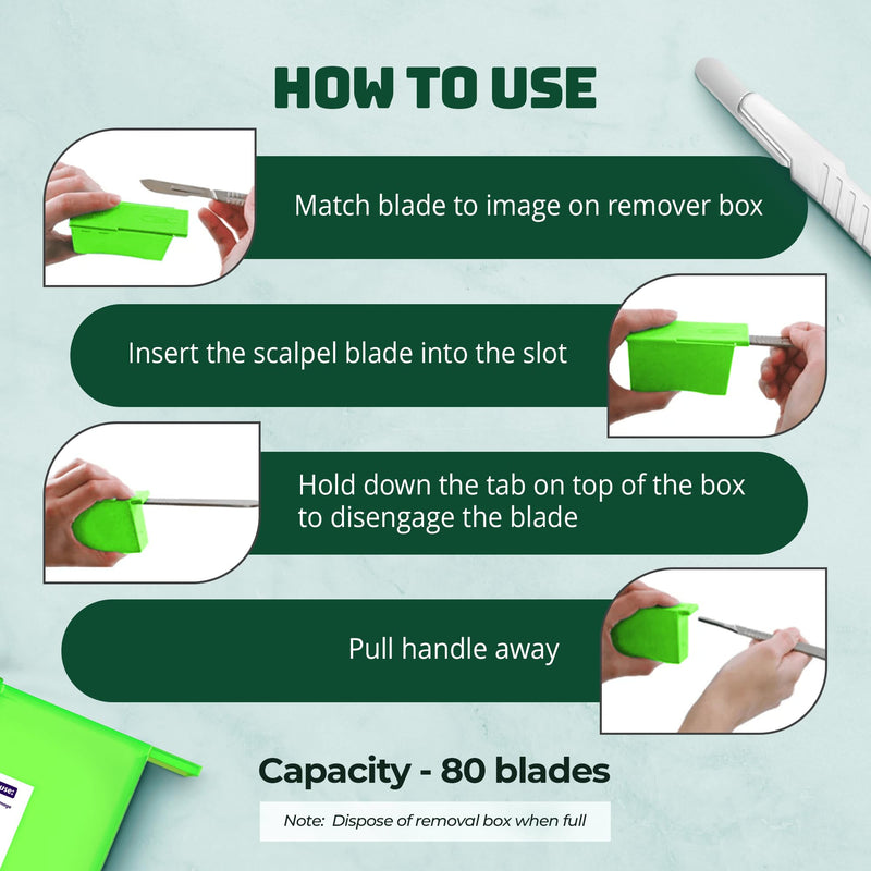 Scalpel Blade Remover Pack of 2 - Safe, Easy-to-Use, Compact, and Efficient Blade Disposal - for Dermaplaning Razor Blade Remover Box Dermaplane Blade Remover Box Use for Safe Experience
