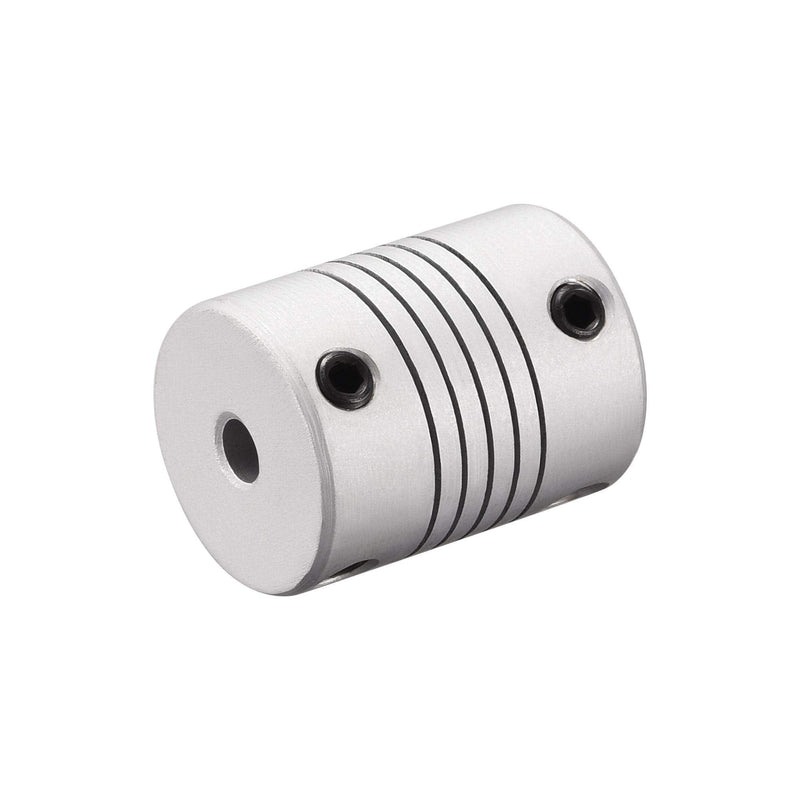 uxcell 3mm to 5mm Aluminum Alloy Shaft Coupling Flexible Coupler Motor Connector Joint L25xD19 Silver,2pcs