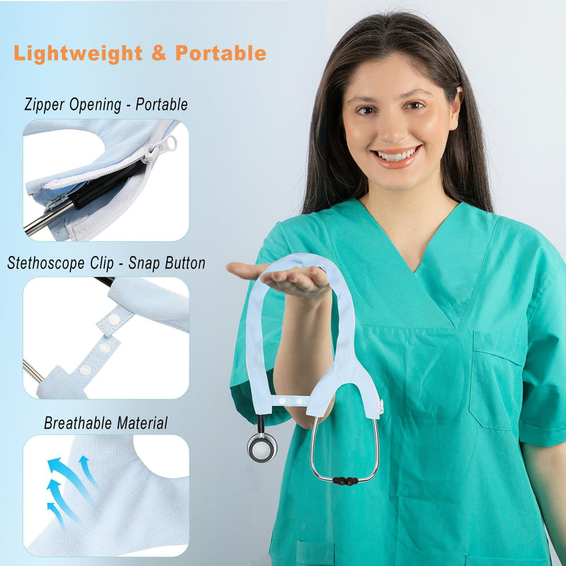 Beautyflier Stethoscope Covers Compatible with 3M Littmann Classic III, 2 IN 1 Stethoscope Sleeve Clip for Doctors, Nurses, Medical Students, Stethoscope Accessory