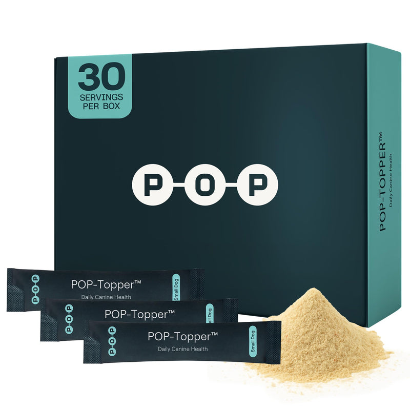 POP-Topper Dog Food Meal Toppers – Multivitamin Powder for Dogs Under 35 lbs - Delicious Bone Broth Base with 6 Human-Grade Superfoods - Supports Joints, Gut, Skin & Coat - 30 Packets Pack of 30