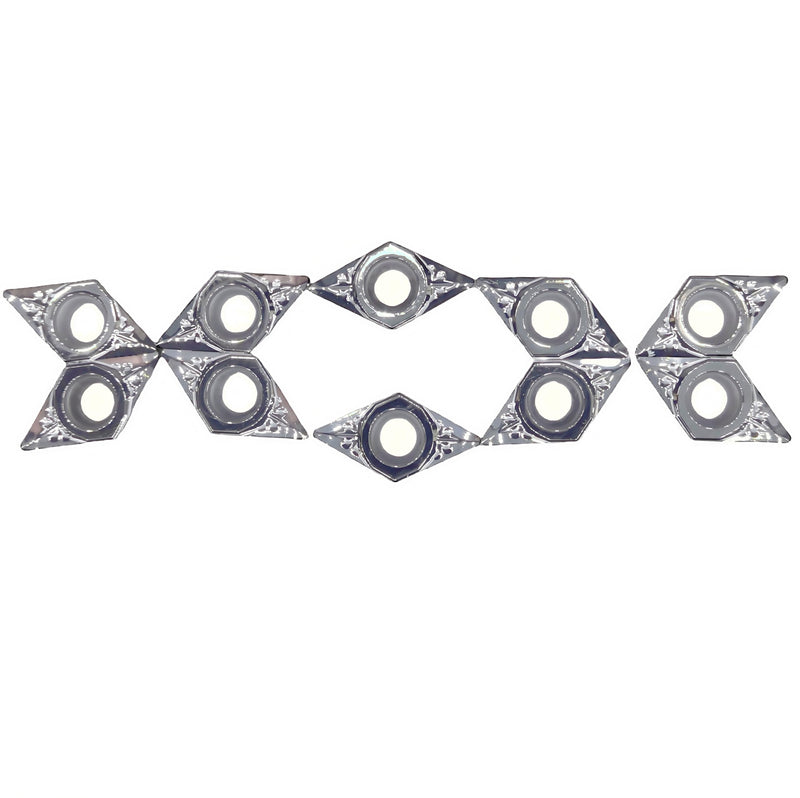 DCGT21.51 / DCGT070204-LH Carbide Turning Inserts for Aluminum Cutting Turning,10 PCS.