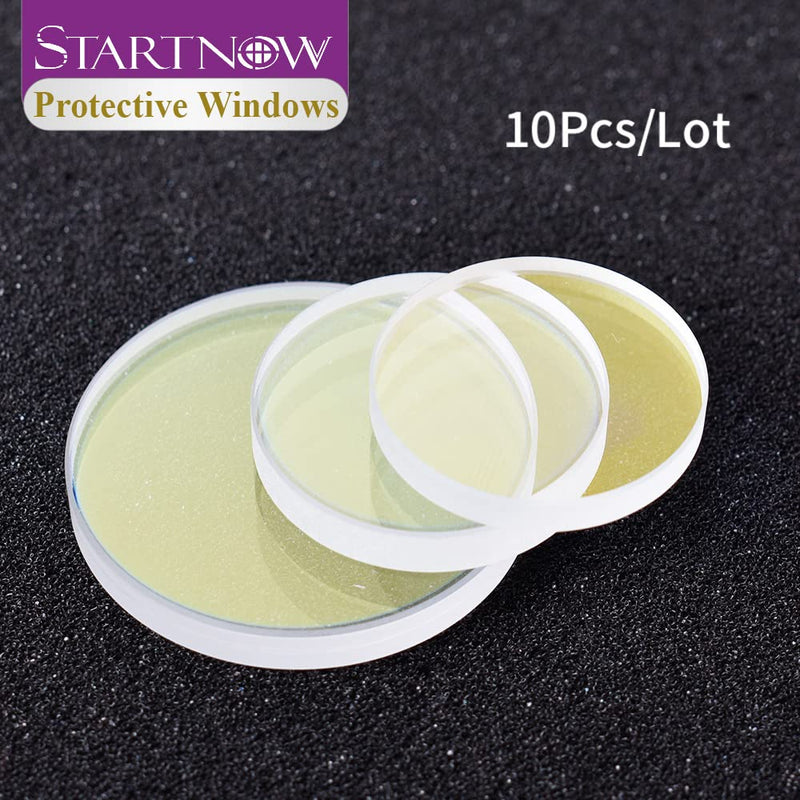 Startnow 10Pcs/Lot Fiber Laser Protective Lens D28xT4 24.9x1.5 30x5 37x7 50x2 1064nm Optical Fiber Lens for Raytools Precitec Cutting Head (37x7 10KW (10PCS)) 37x7 10KW (10PCS)