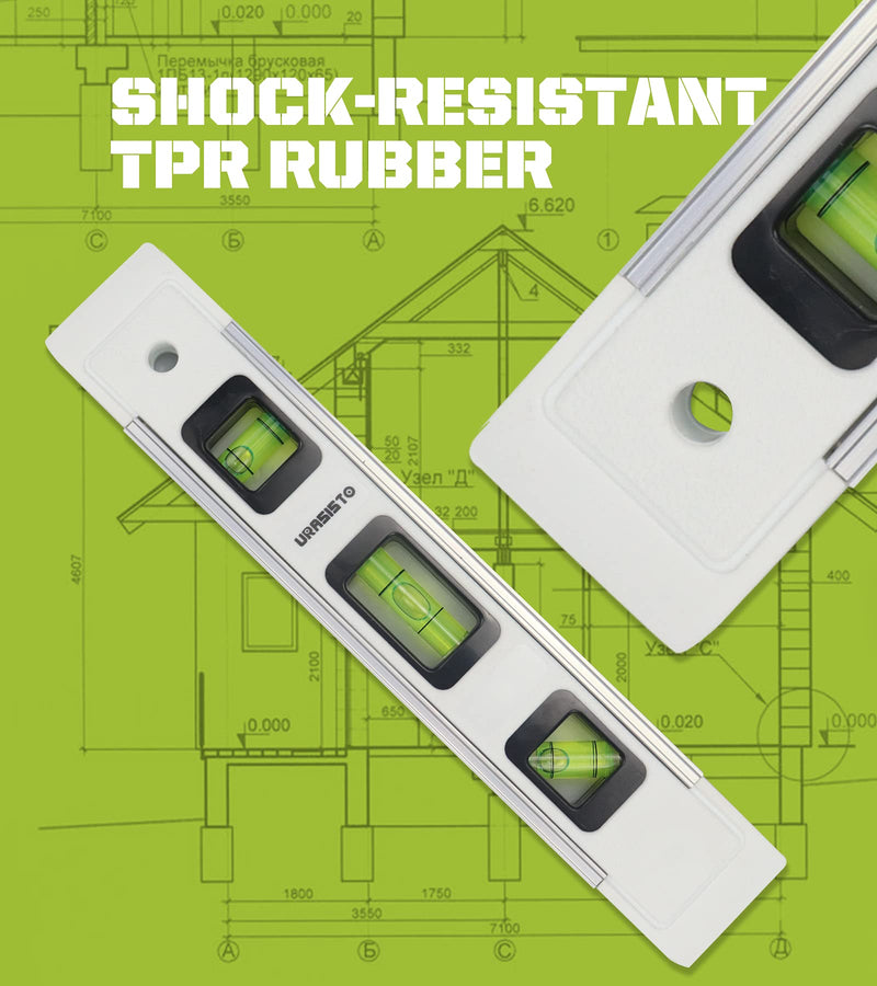 9 Inch Magnetic Box Level Torpedo Level with 45°/90°/180° Bubbles, Small Measuring Tool 1 pack